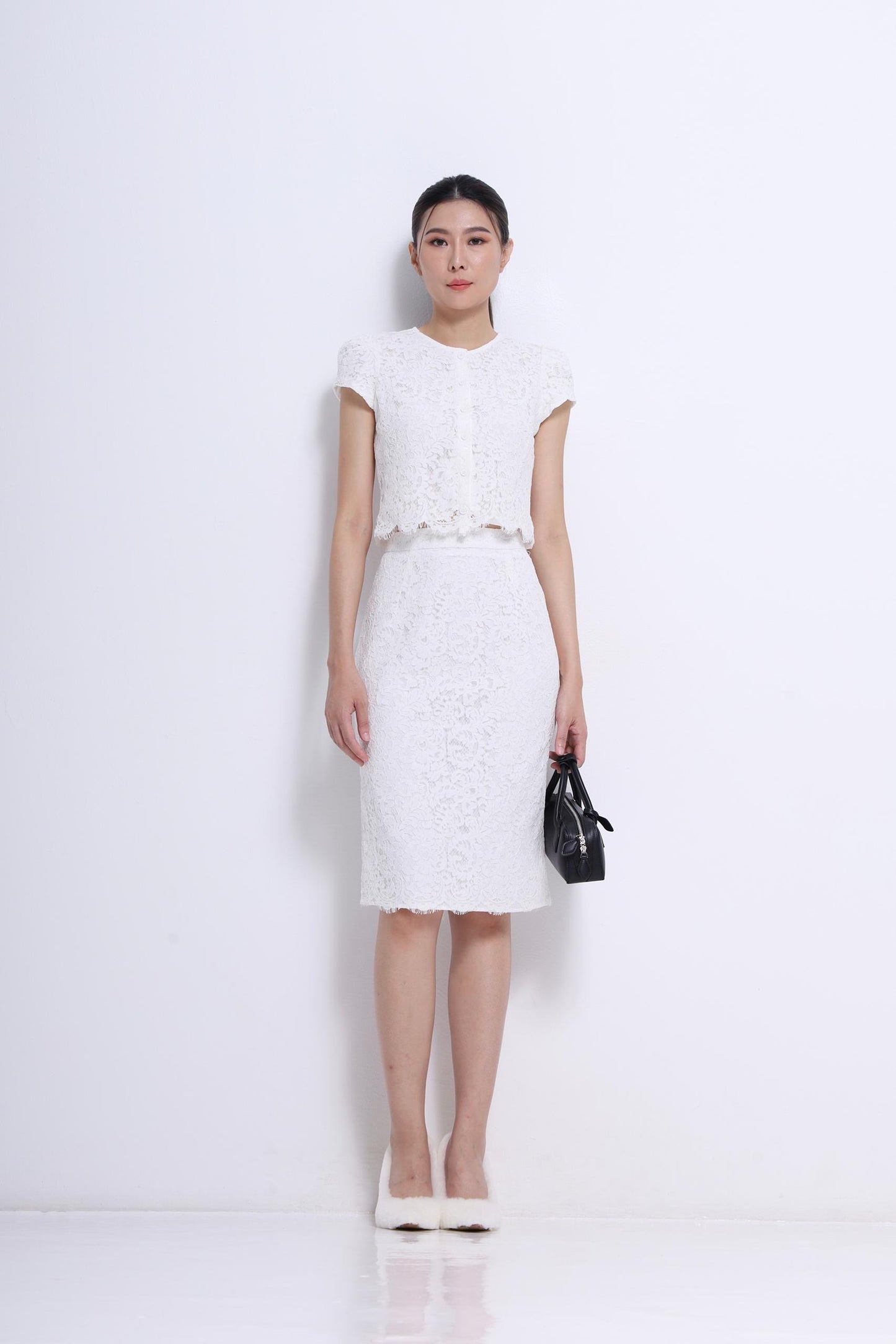 Stacey Cropped Lace Top
