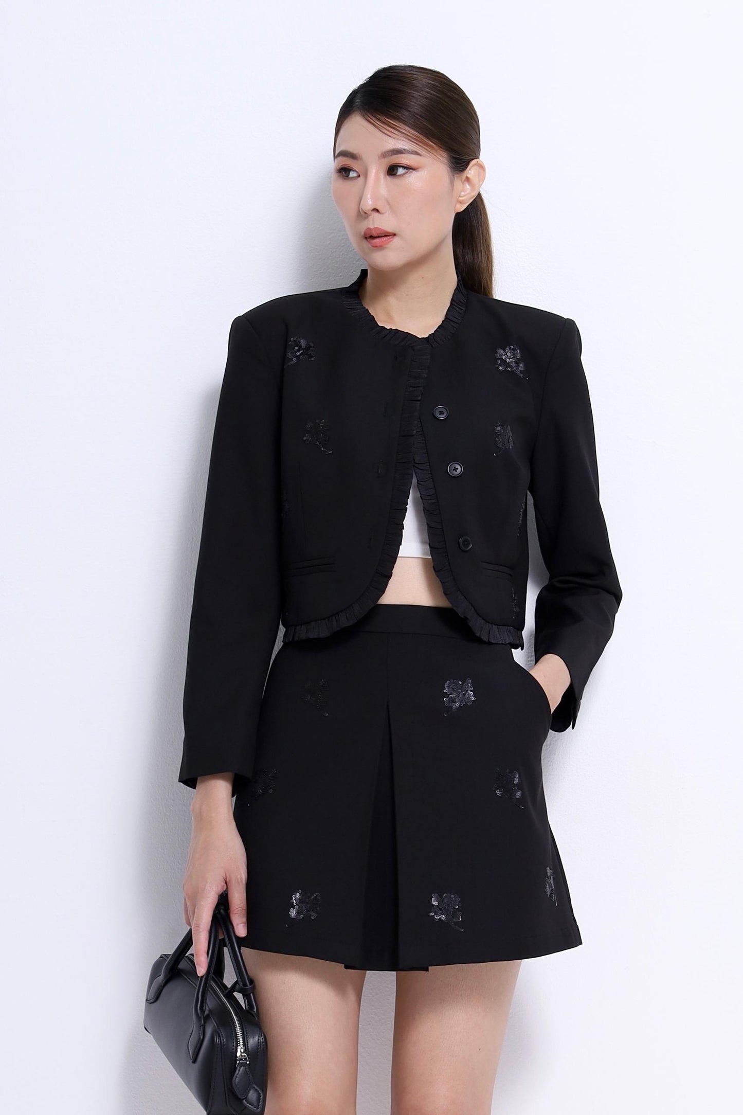 Chelsea Embroidered Cropped Jacket