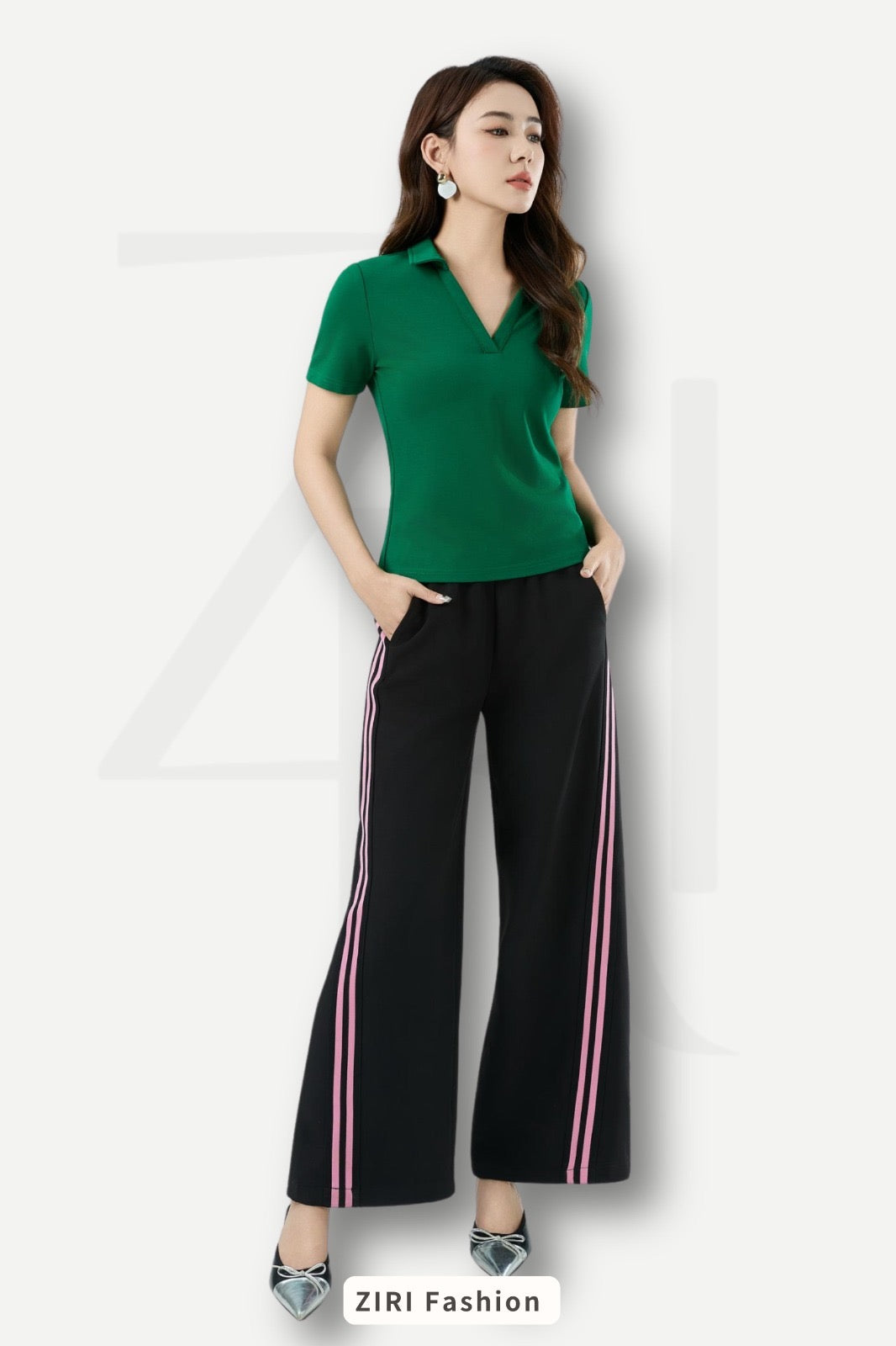 Ziri V-Neck Cotton Top