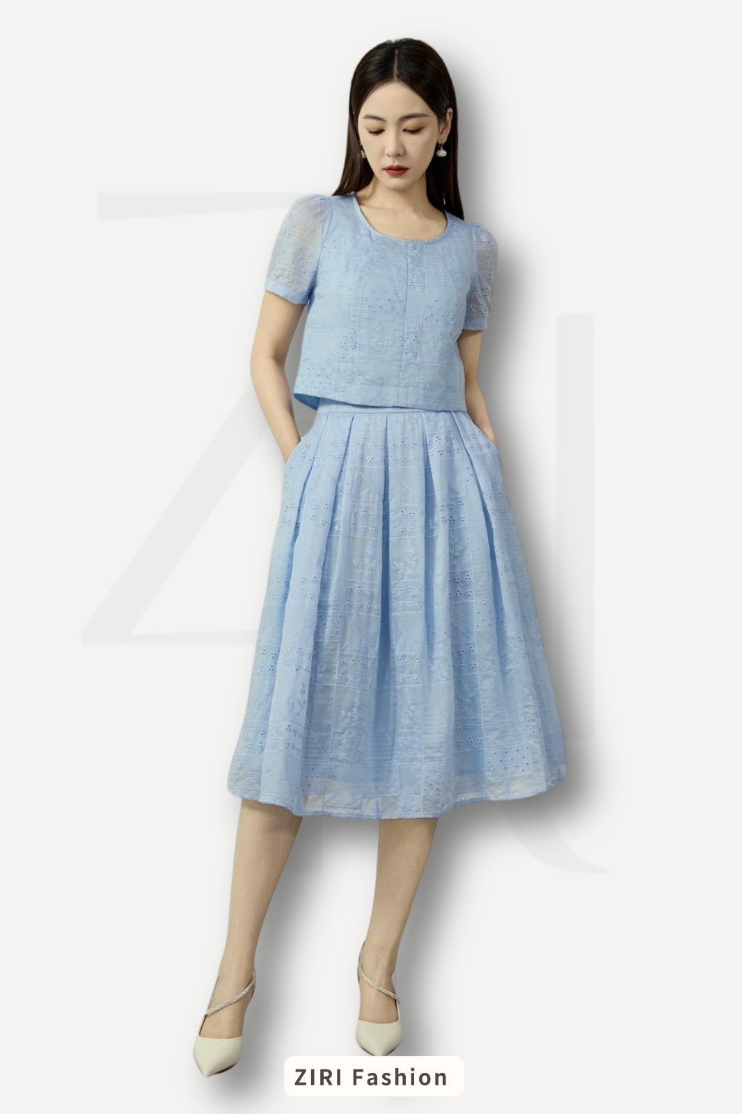 Ziri Lace Broderie Set