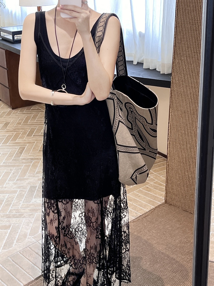 Gracetina Lace Layered Dress