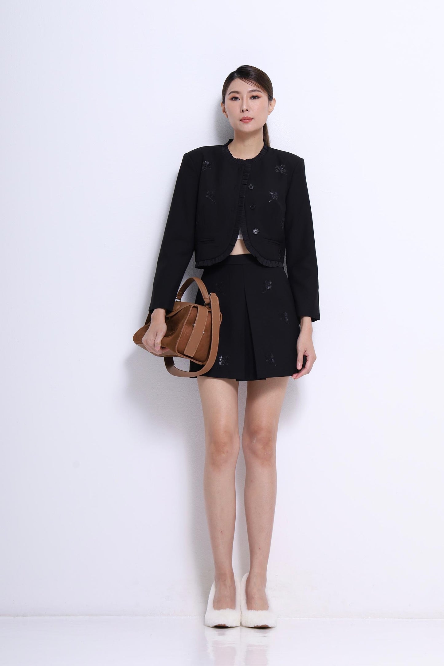 Chelsea Embroidered Cropped Jacket