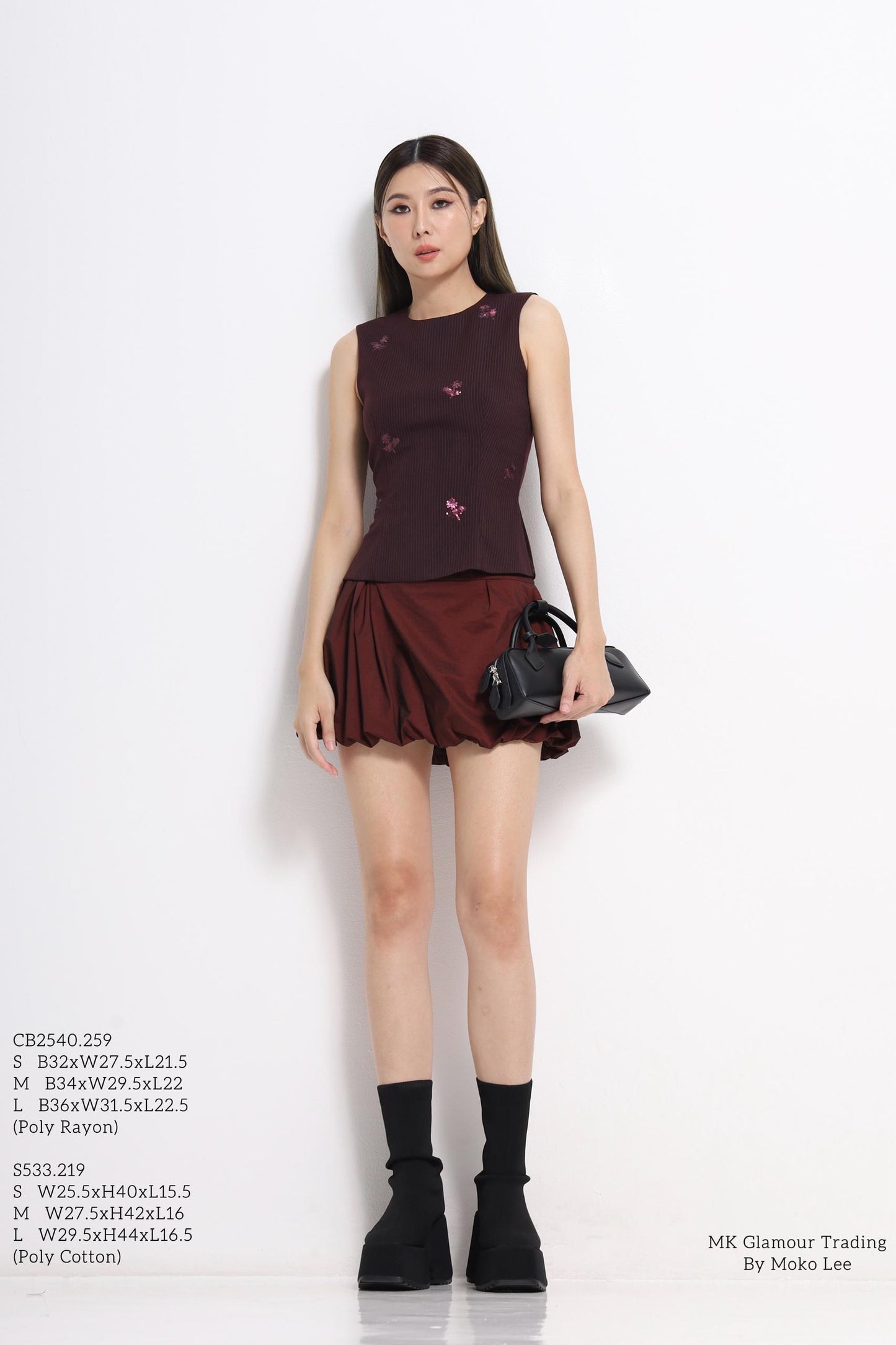 Talia Bubble Hem Mini Skirt