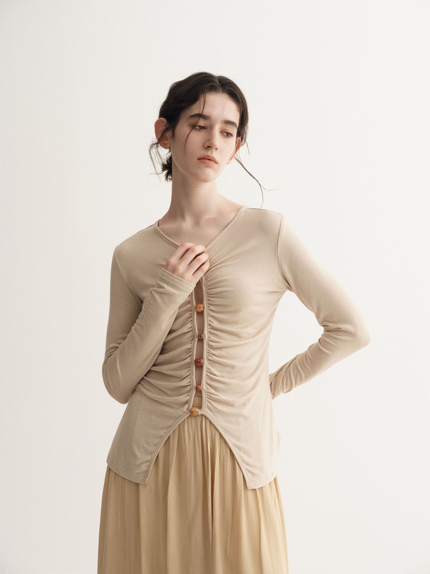 Sue Oriental Beads Knit Top