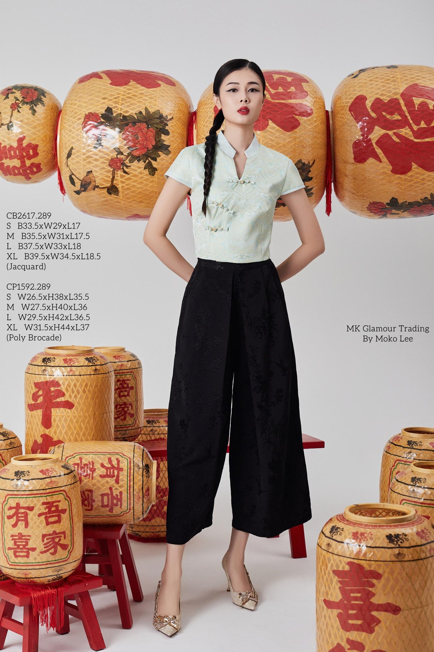 Hui Orient Pleated Culottes