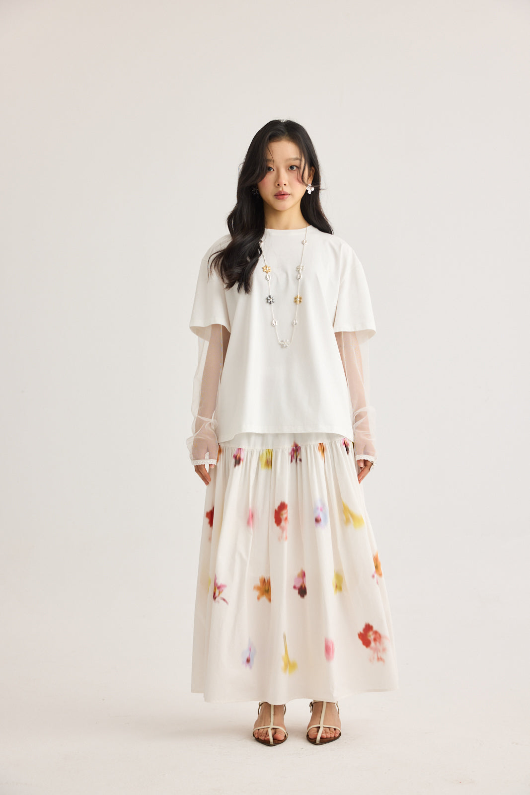 Blossom A-line Floral Skirt