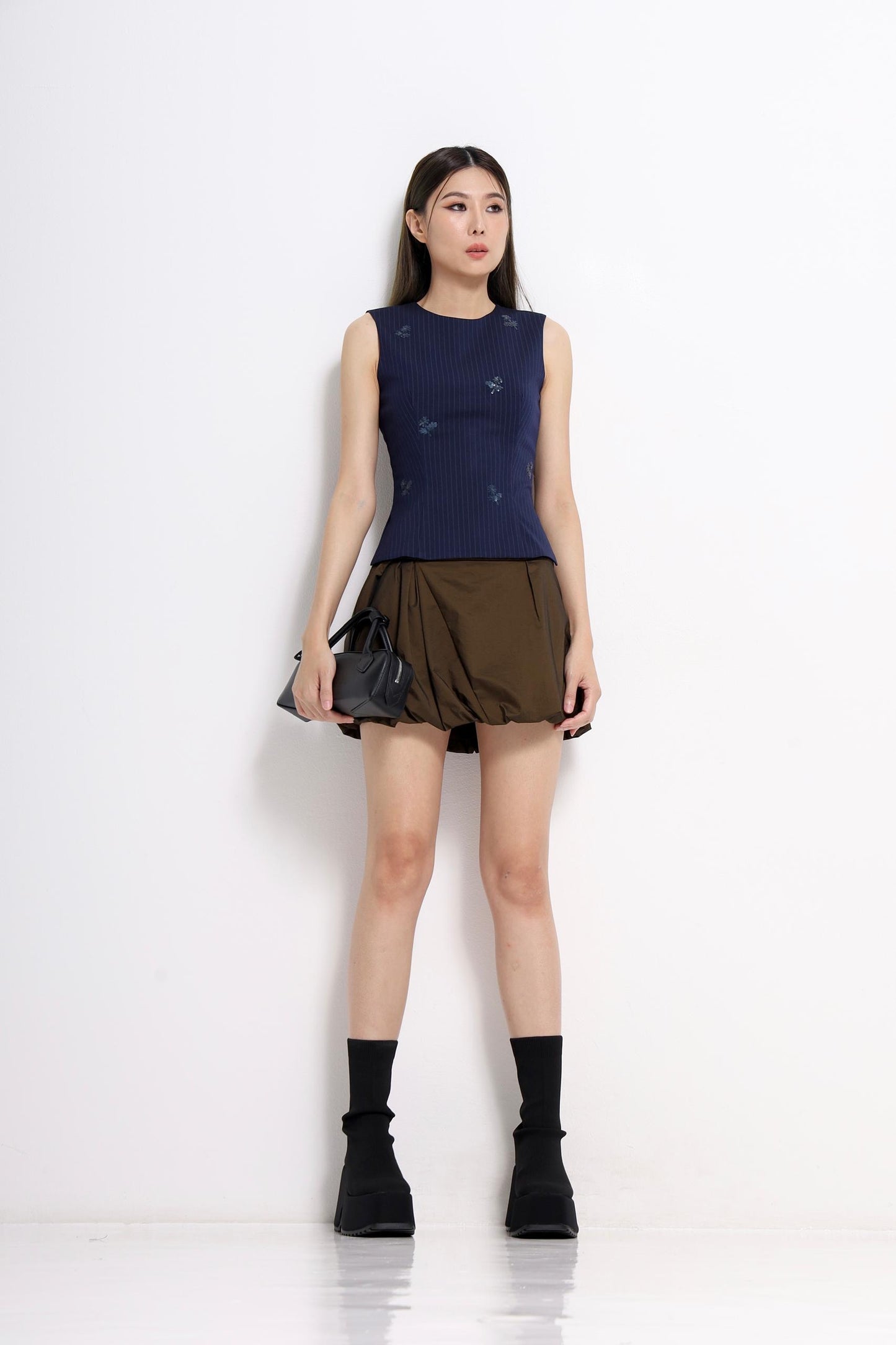 Talia Bubble Hem Mini Skirt