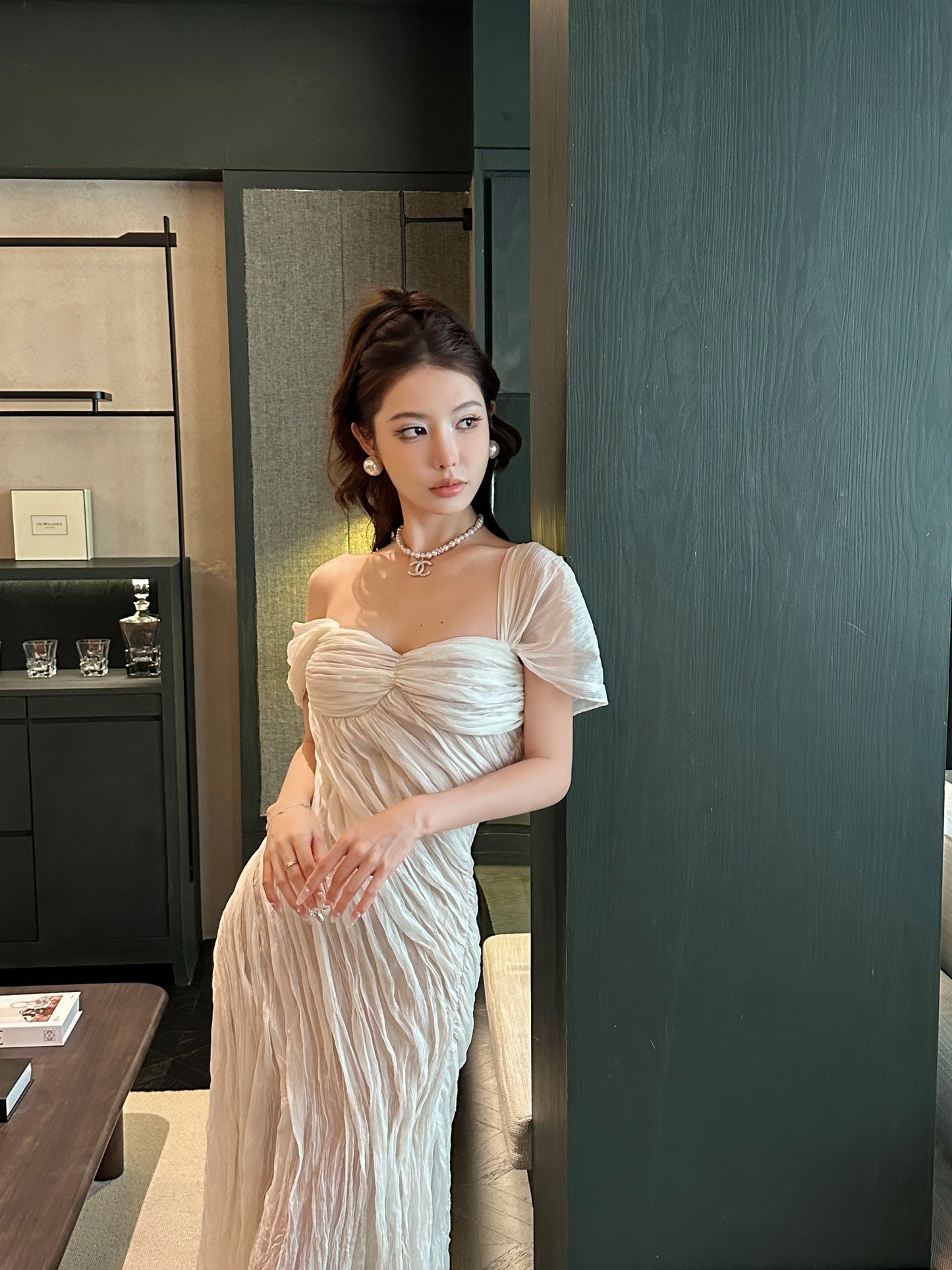 Venus Layered Evening Flare Dress