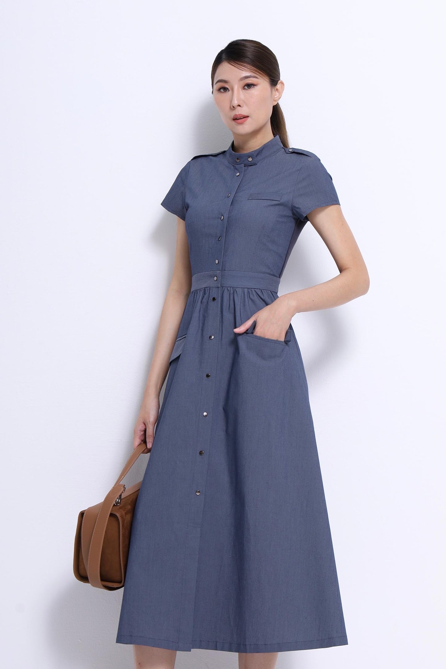 Taia Aline Bi-Material Dress
