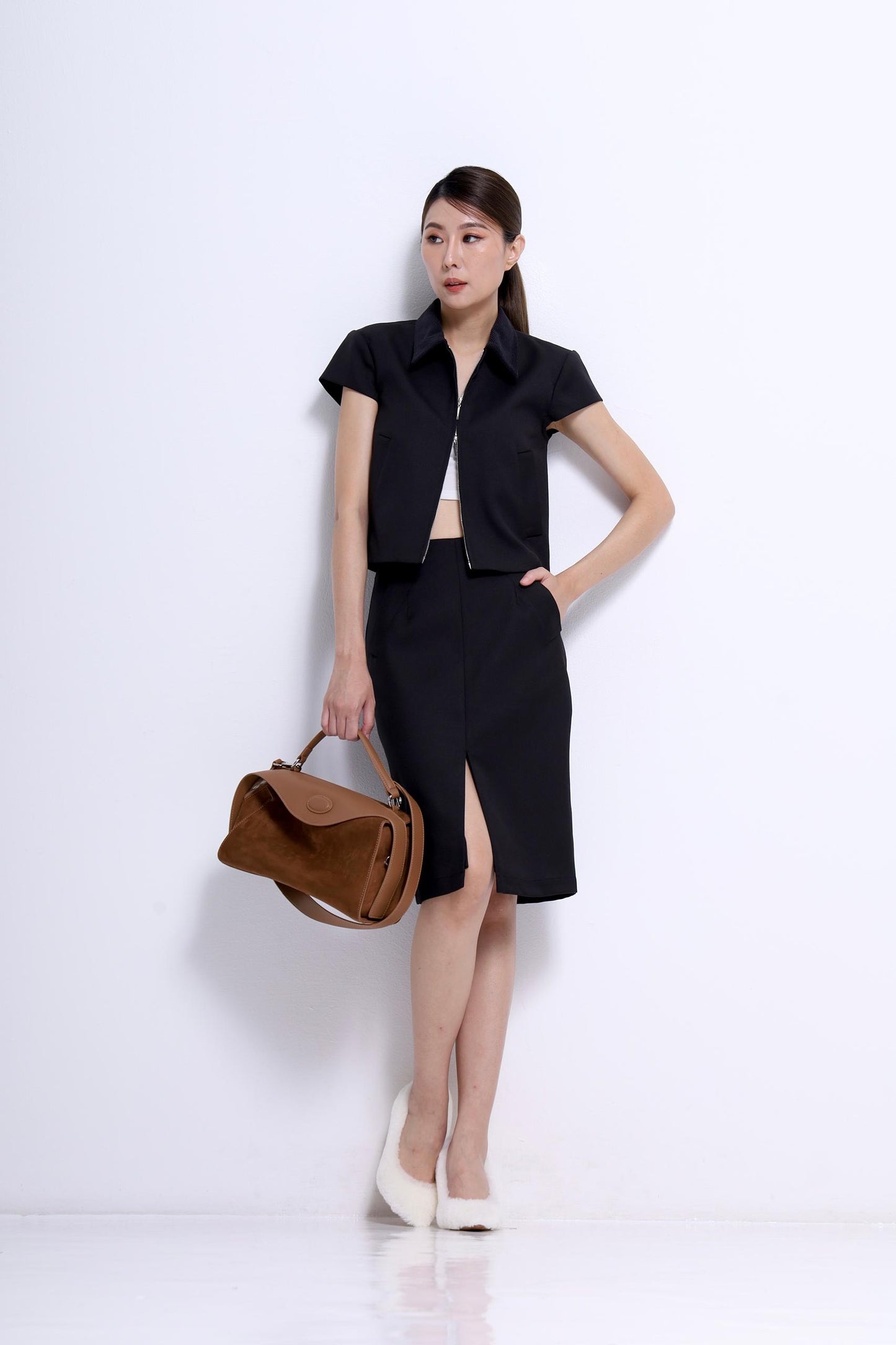 Bianca Front Slit Pencil Skirt