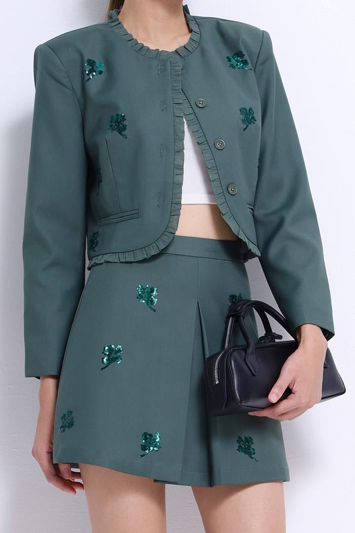 Chelsea Embroidered Cropped Jacket