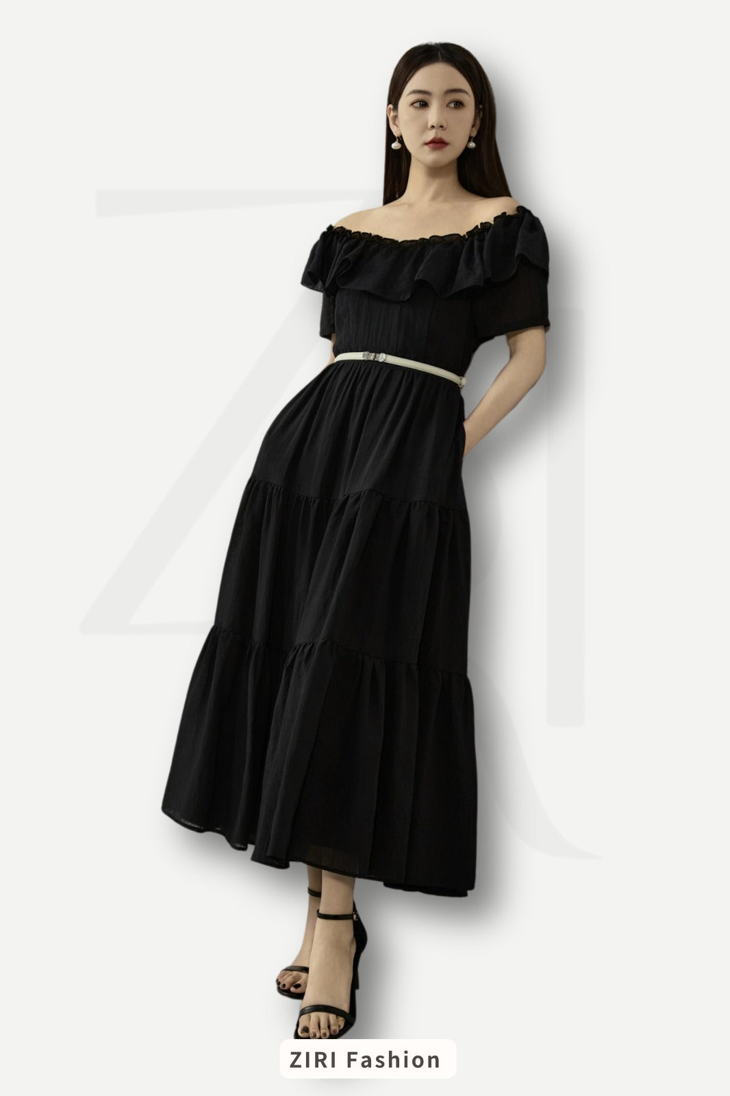 Ziri Flowy Ruffles Dress