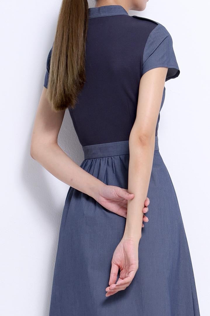 Taia Aline Bi-Material Dress