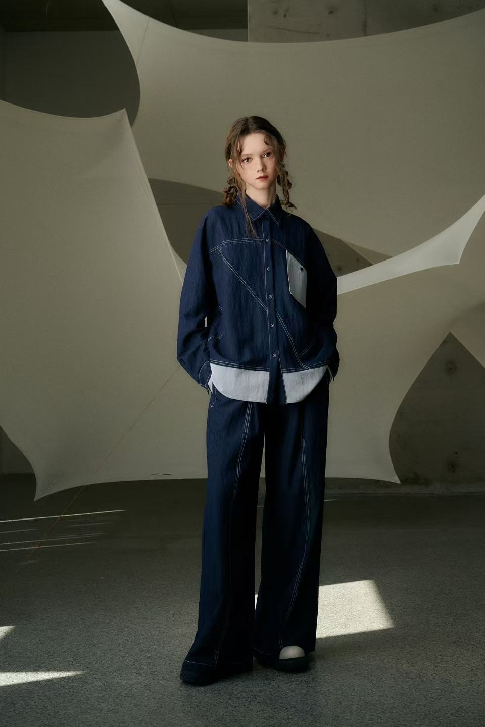 Blake Bicolor Wide Legged Pants