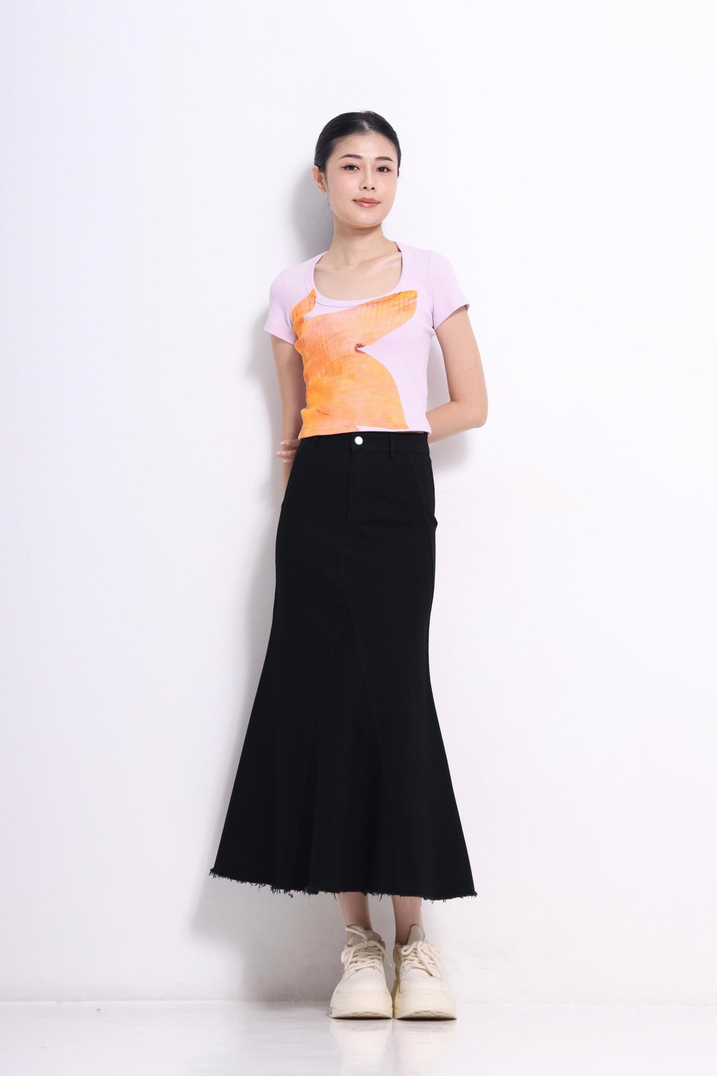 Azalea High Waisted Denim Mermaid Skirt