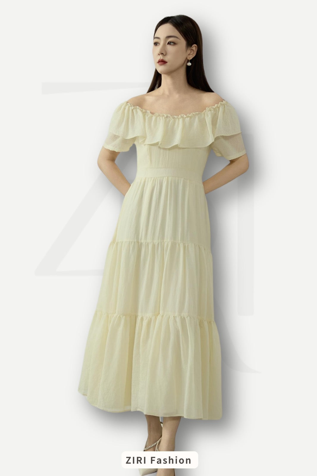 Ziri Flowy Ruffles Dress