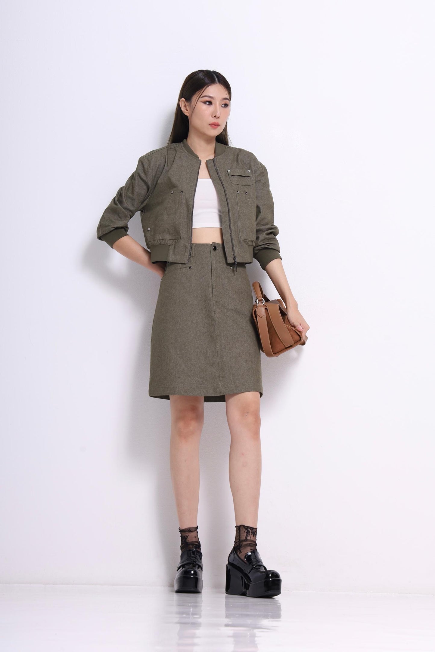 Zenda Denim Midi Skirt