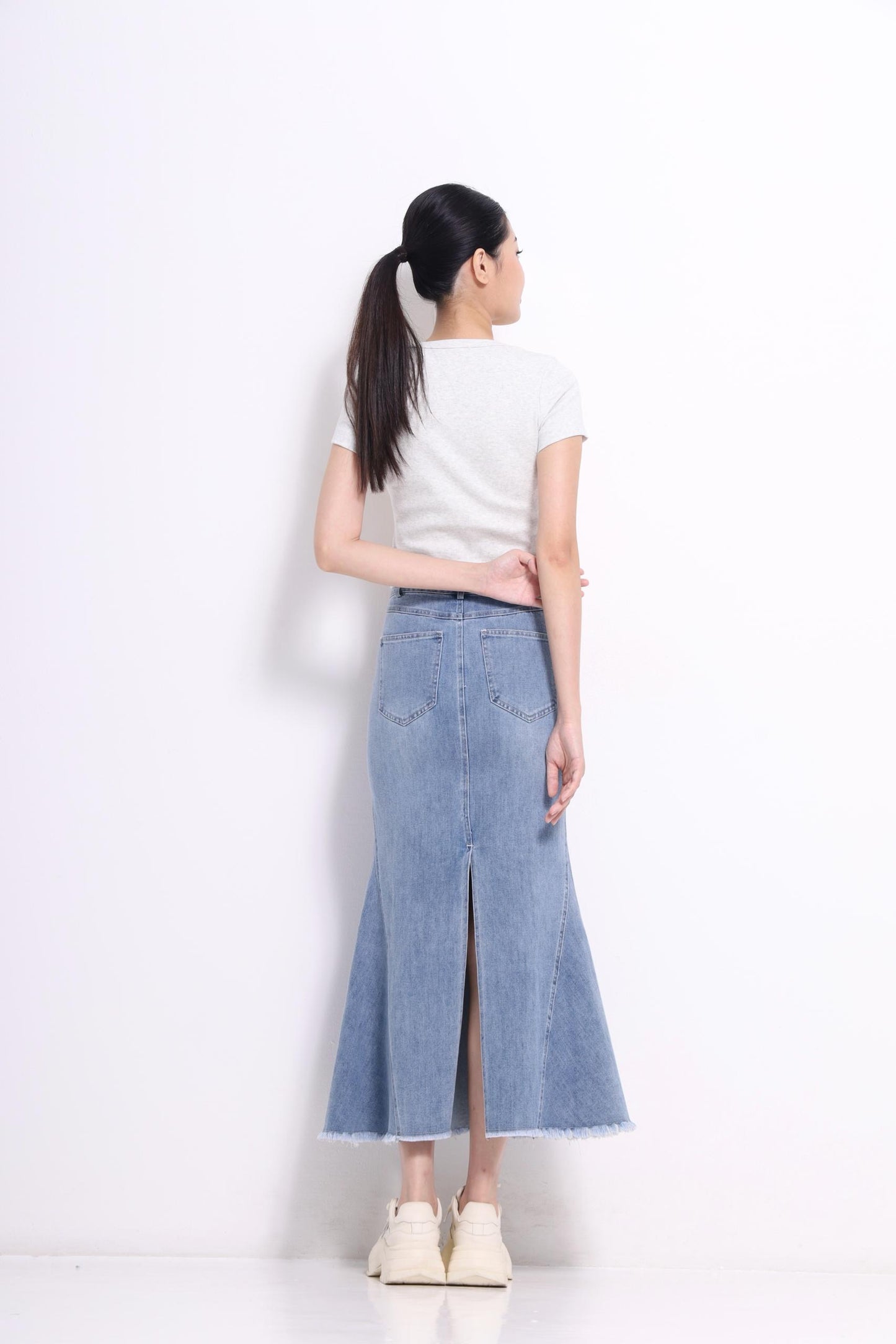 Azalea High Waisted Denim Mermaid Skirt