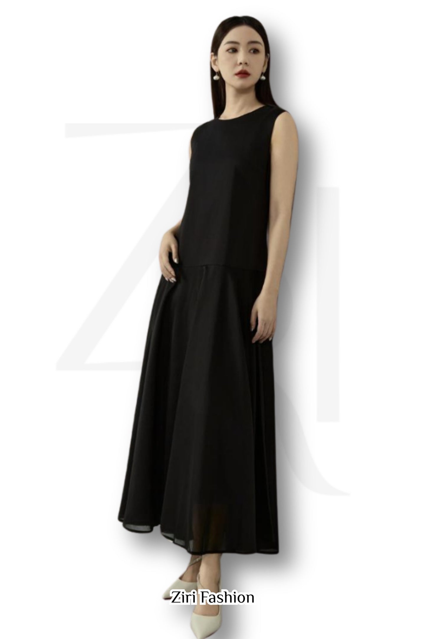 Ziri Tencel Slip-on Dress