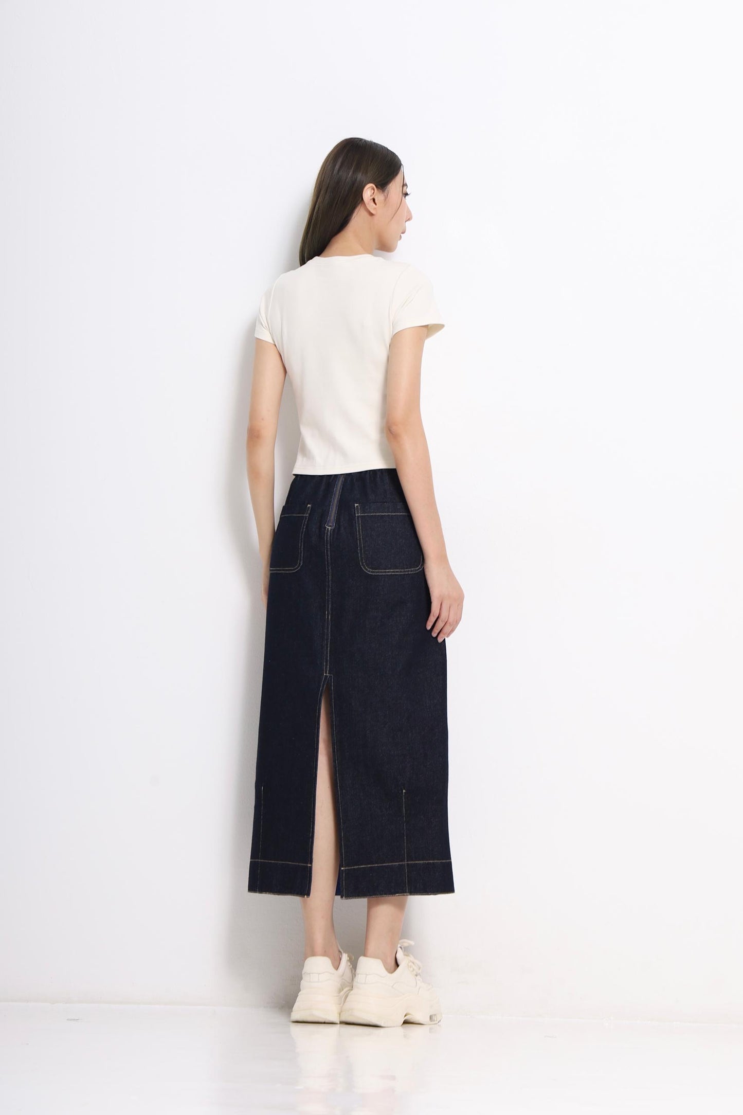 Denise Bicolor Denim Skirt