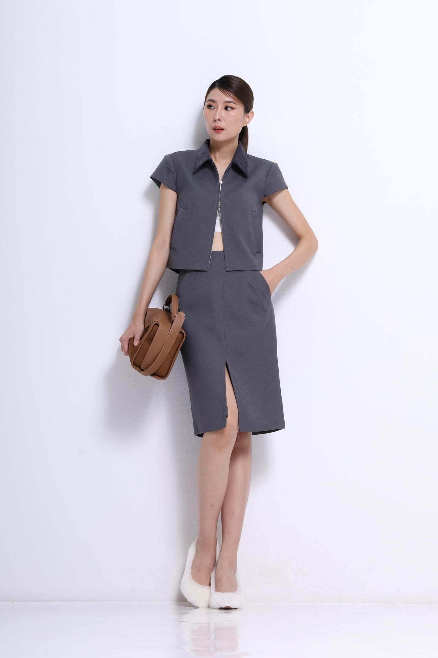 Bianca Front Slit Pencil Skirt