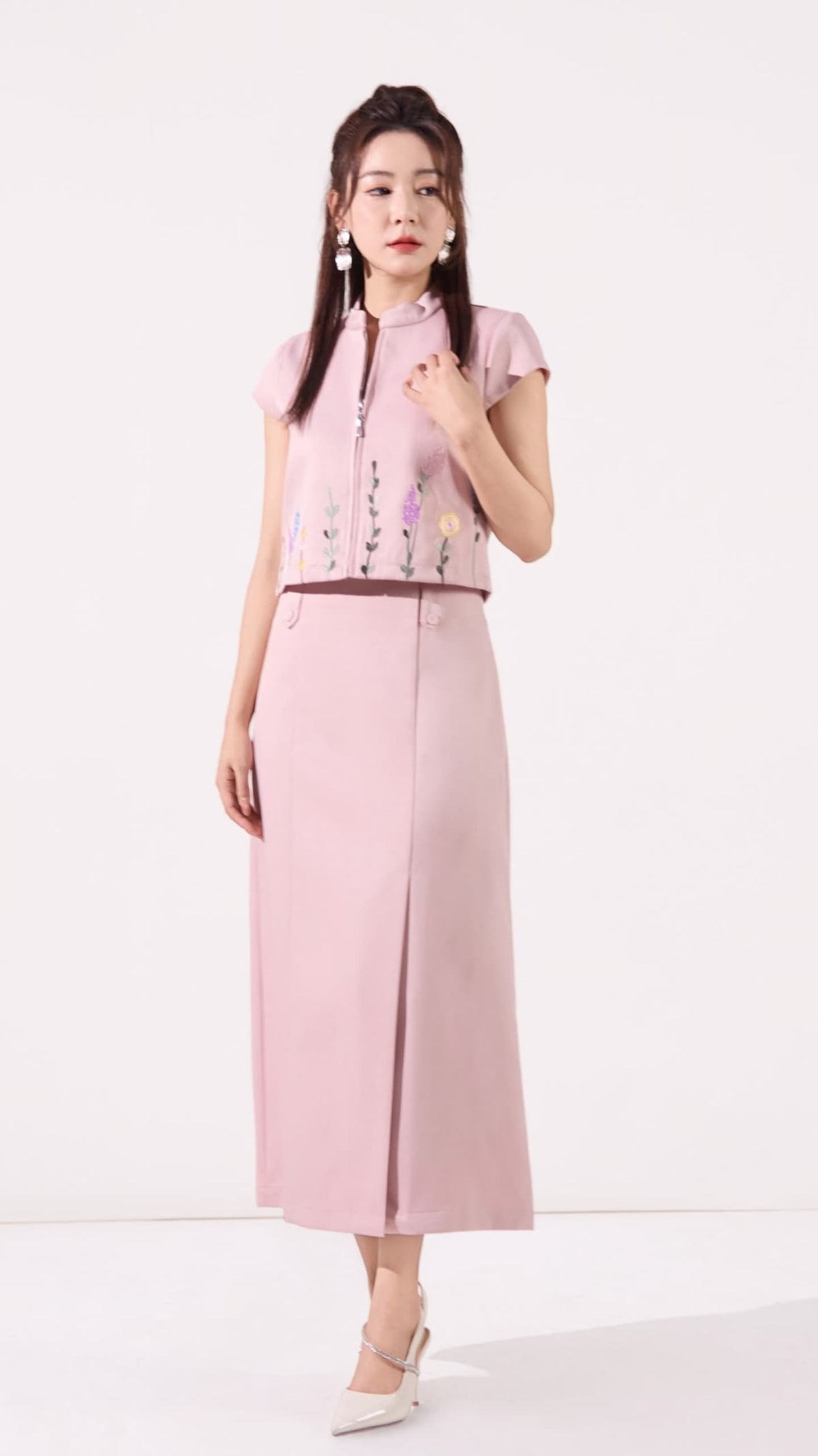 Jing Oriental Embroidered Vest Top