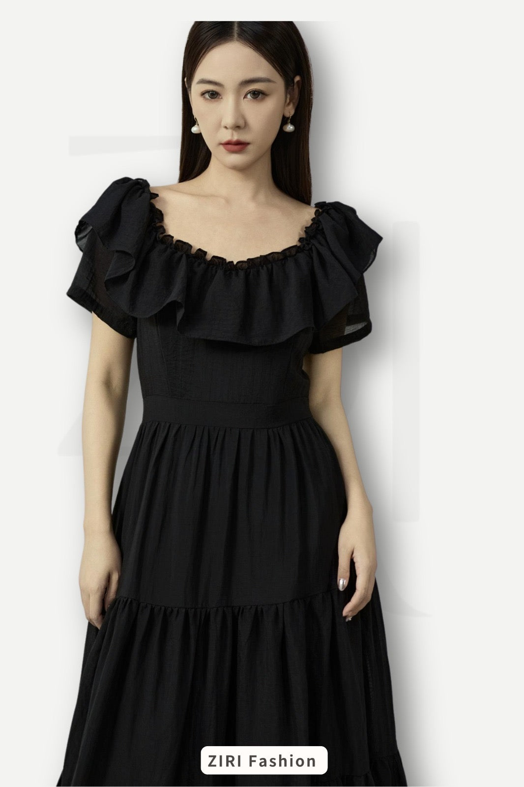Ziri Flowy Ruffles Dress