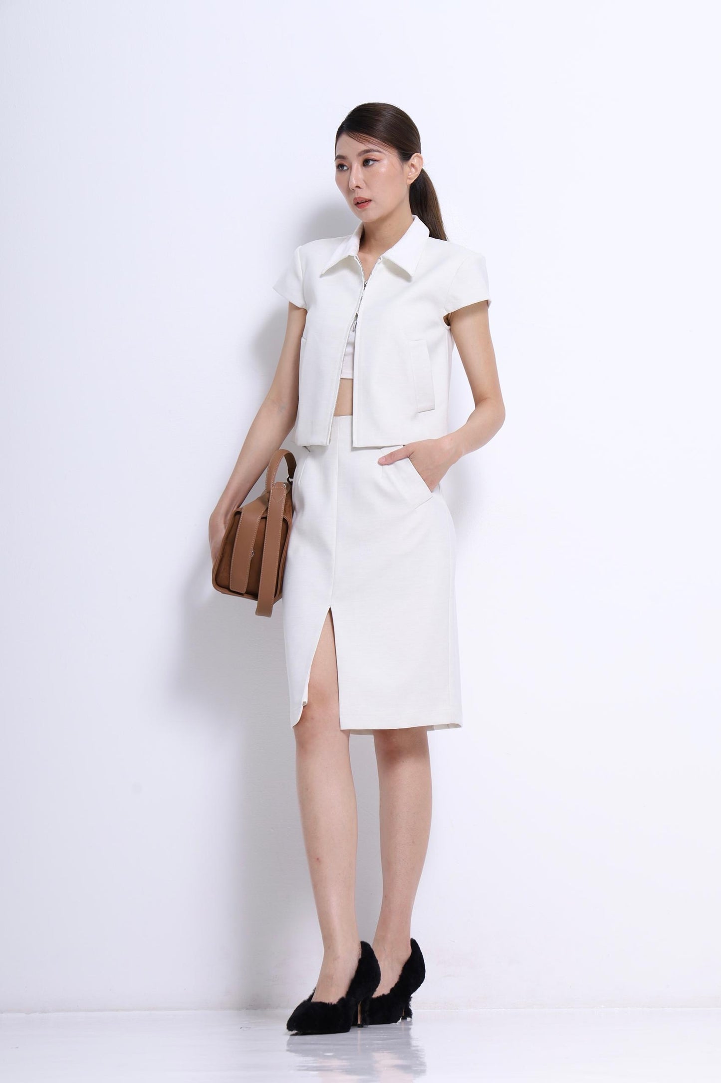 Bianca Front Slit Pencil Skirt