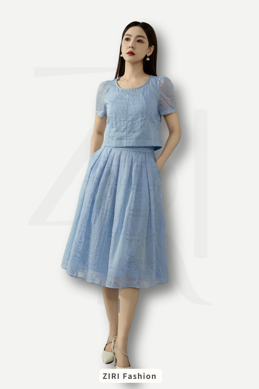 Ziri Lace Broderie Set