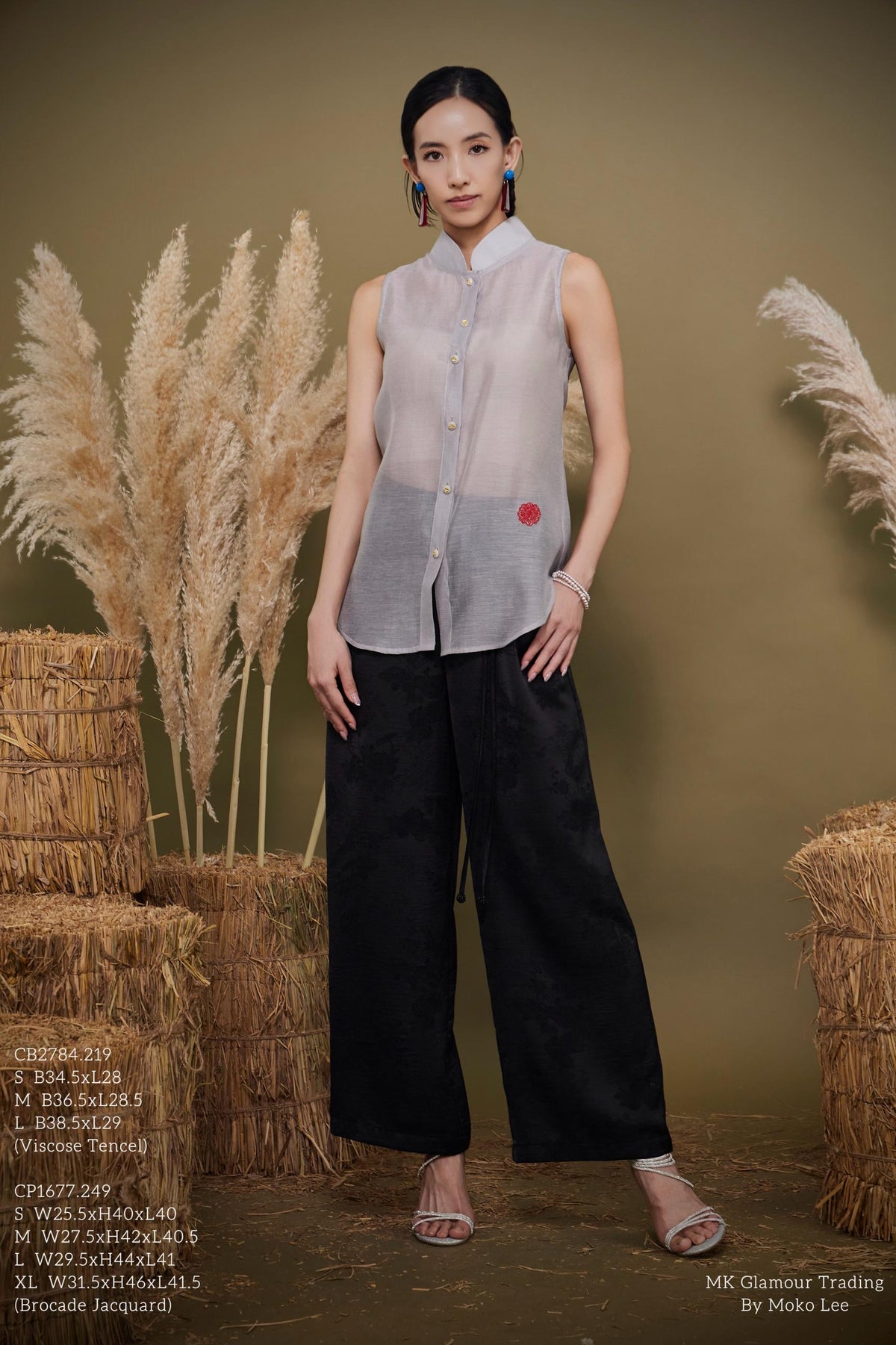 Zhi Orient Tencel Mandarin Shirt