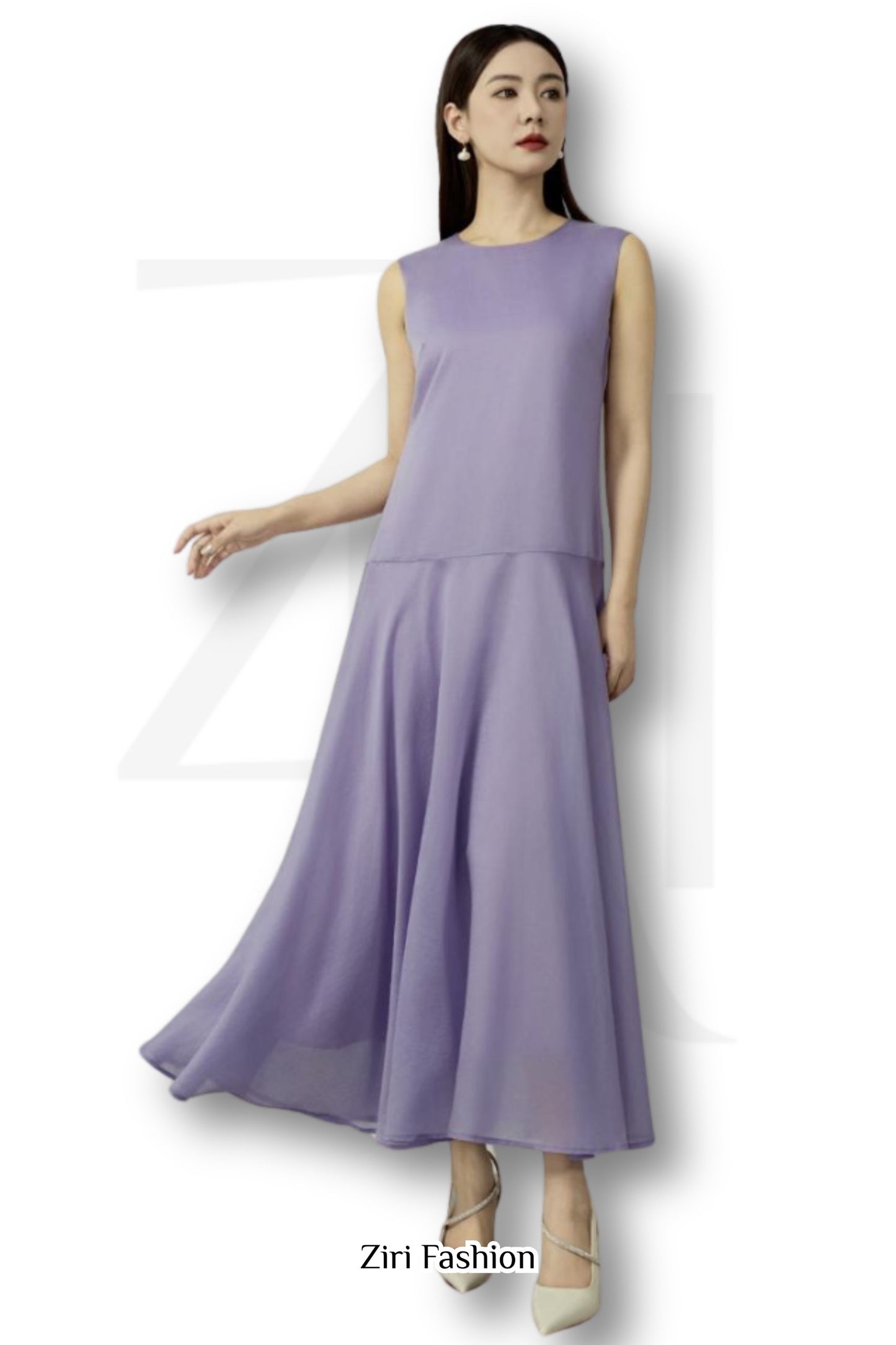 Ziri Tencel Slip-on Dress