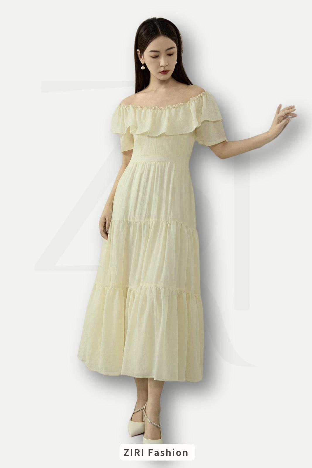 Ziri Flowy Ruffles Dress