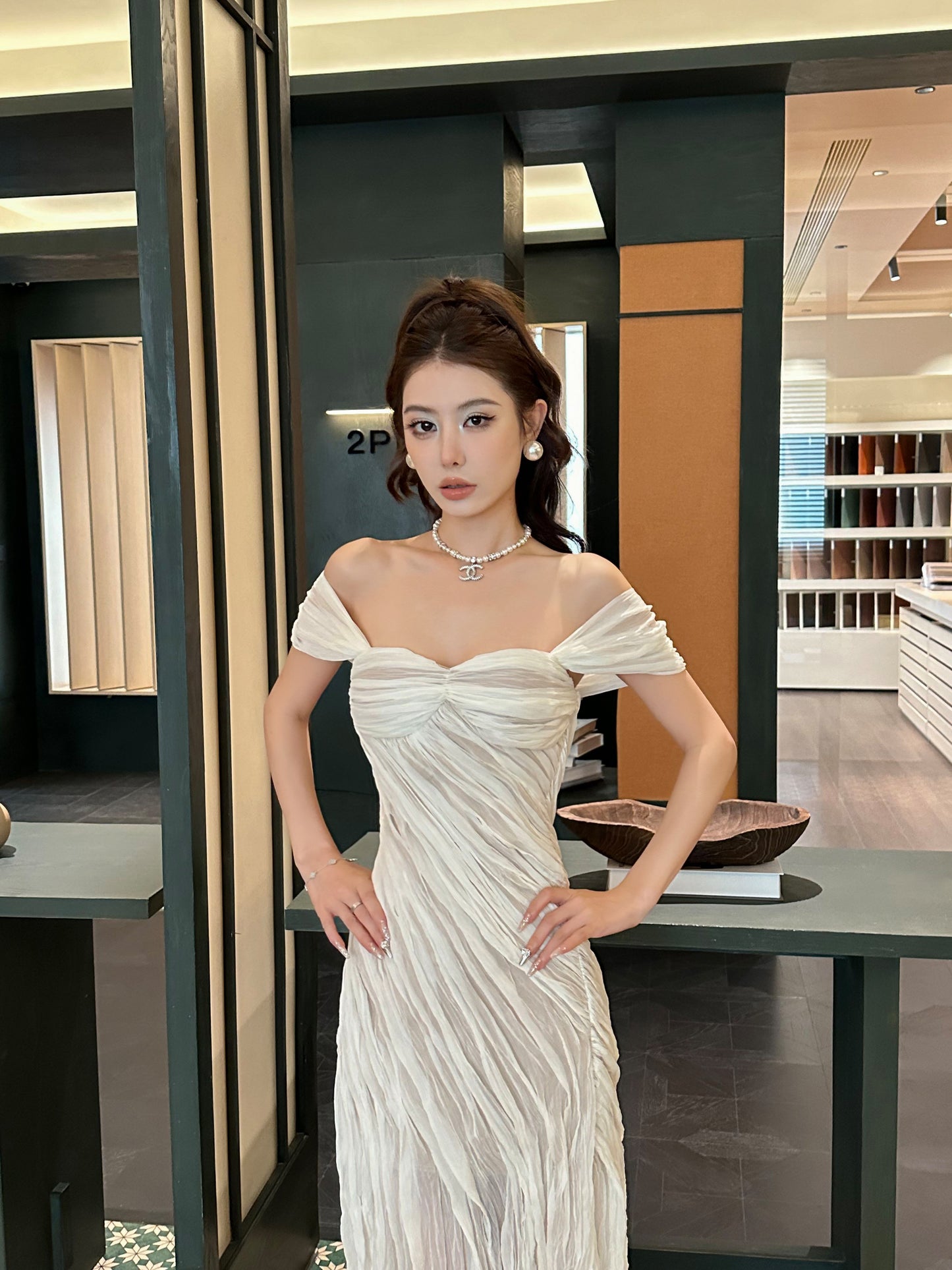 Venus Layered Evening Flare Dress