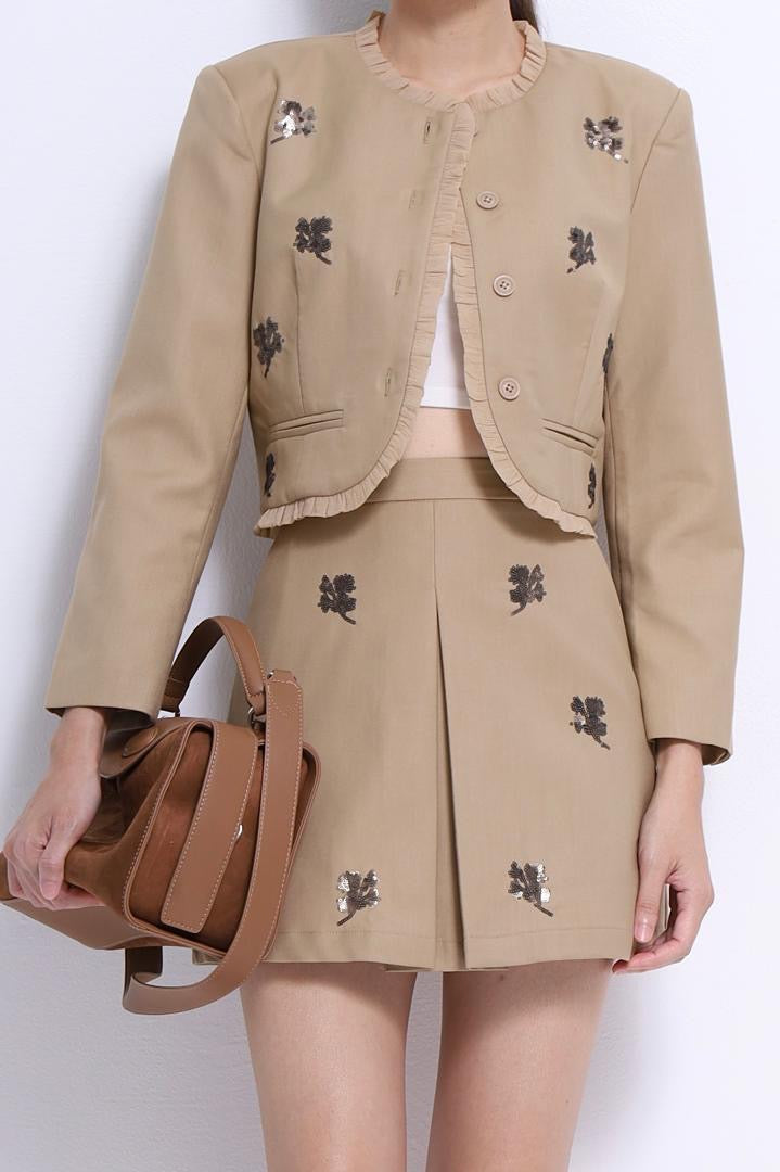 Chelsea Embroidered Cropped Jacket