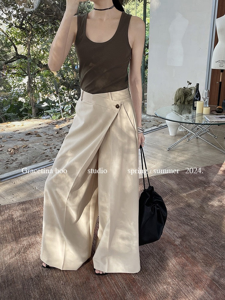 Faye Overlap Wide Leg Pants