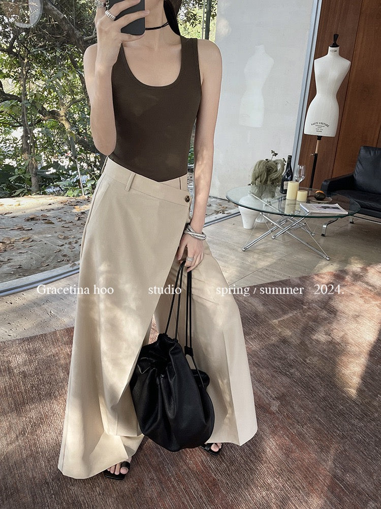 Faye Overlap Wide Leg Pants