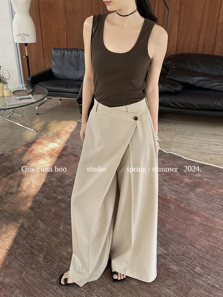 Faye Overlap Wide Leg Pants