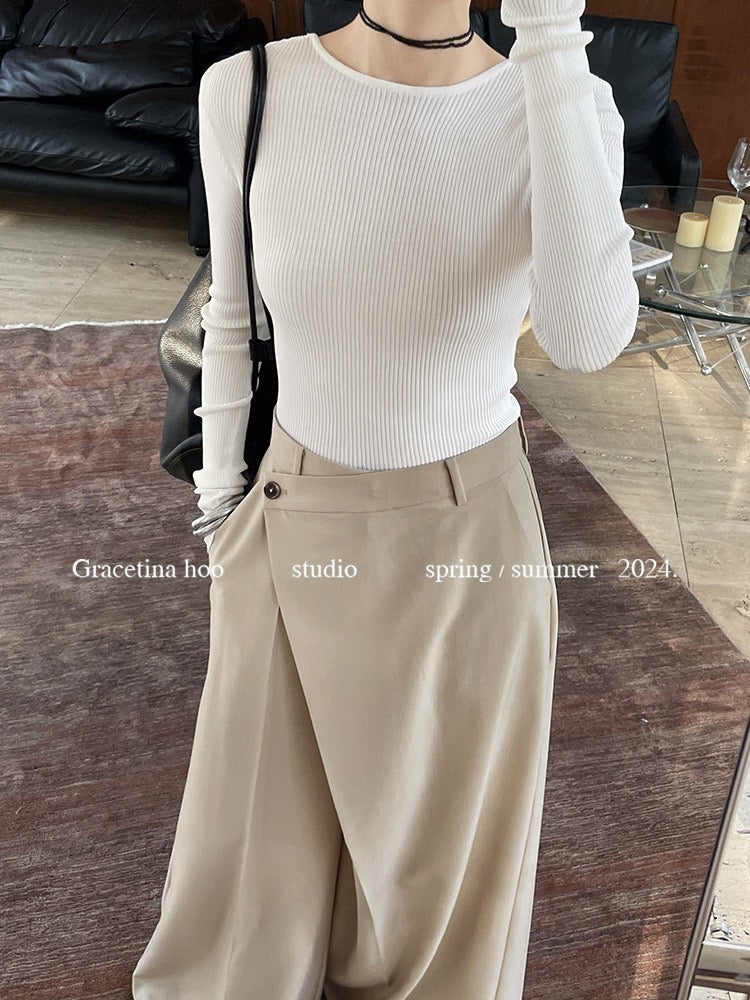 Faye Overlap Wide Leg Pants