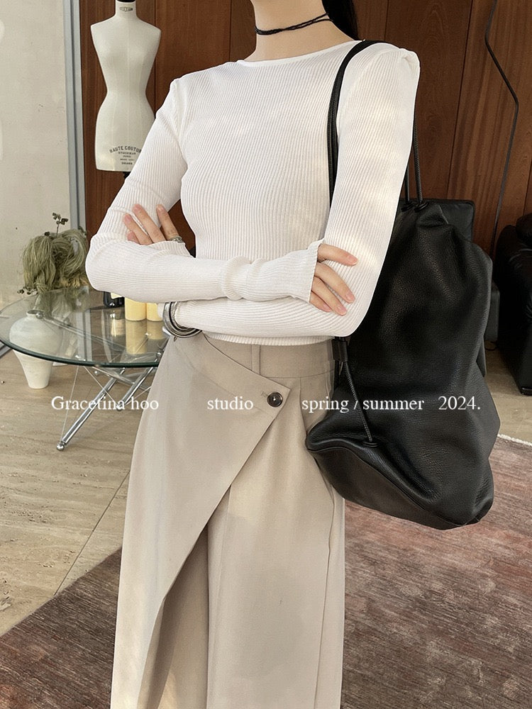 Faye Overlap Wide Leg Pants