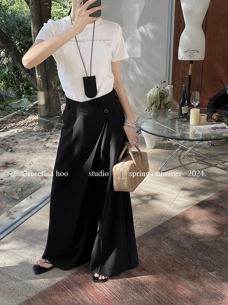 Faye Overlap Wide Leg Pants