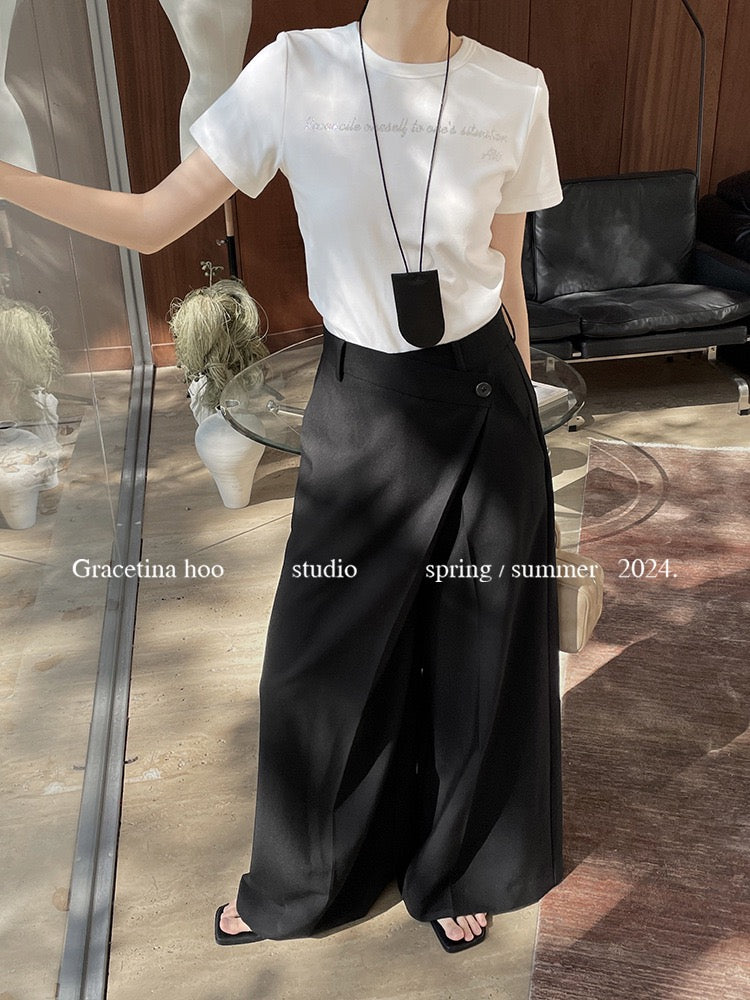 Faye Overlap Wide Leg Pants
