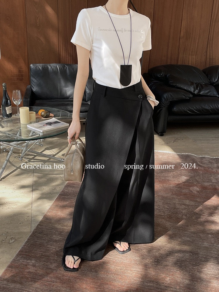 Faye Overlap Wide Leg Pants
