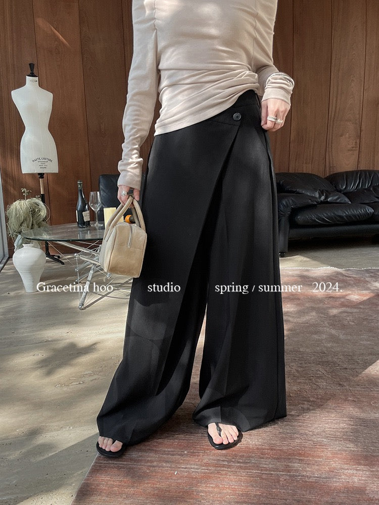 Faye Overlap Wide Leg Pants