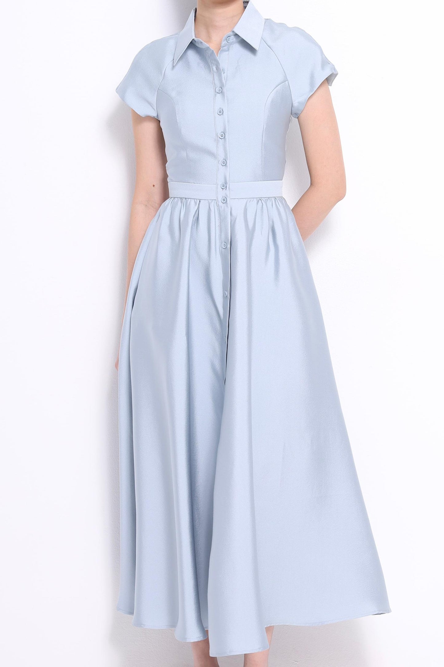 June A-line Satin Dress