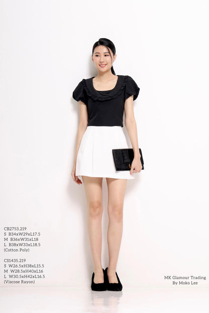 Lily Boat Neck Bow Tie Top