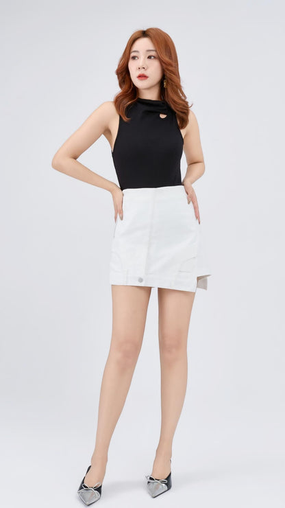 Ziri Ribbed Knit Twist Singlet