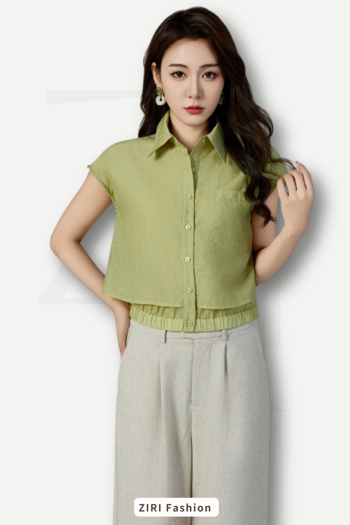 Ziri Tencel Layered Shirt