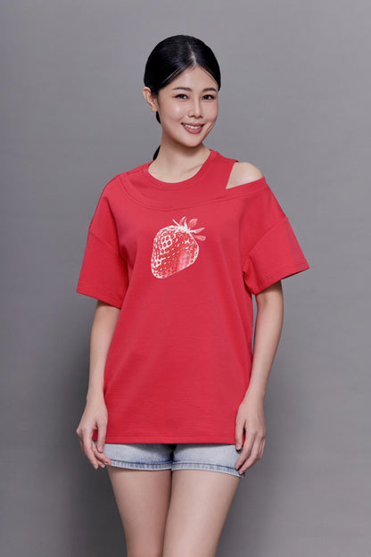 Ichigo Cutout Oversized Tee