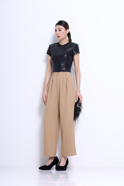 Olivia Faux Leather Top