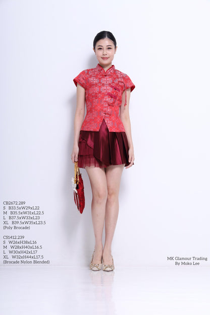 Shuang Xi Orient Fitted Blouse